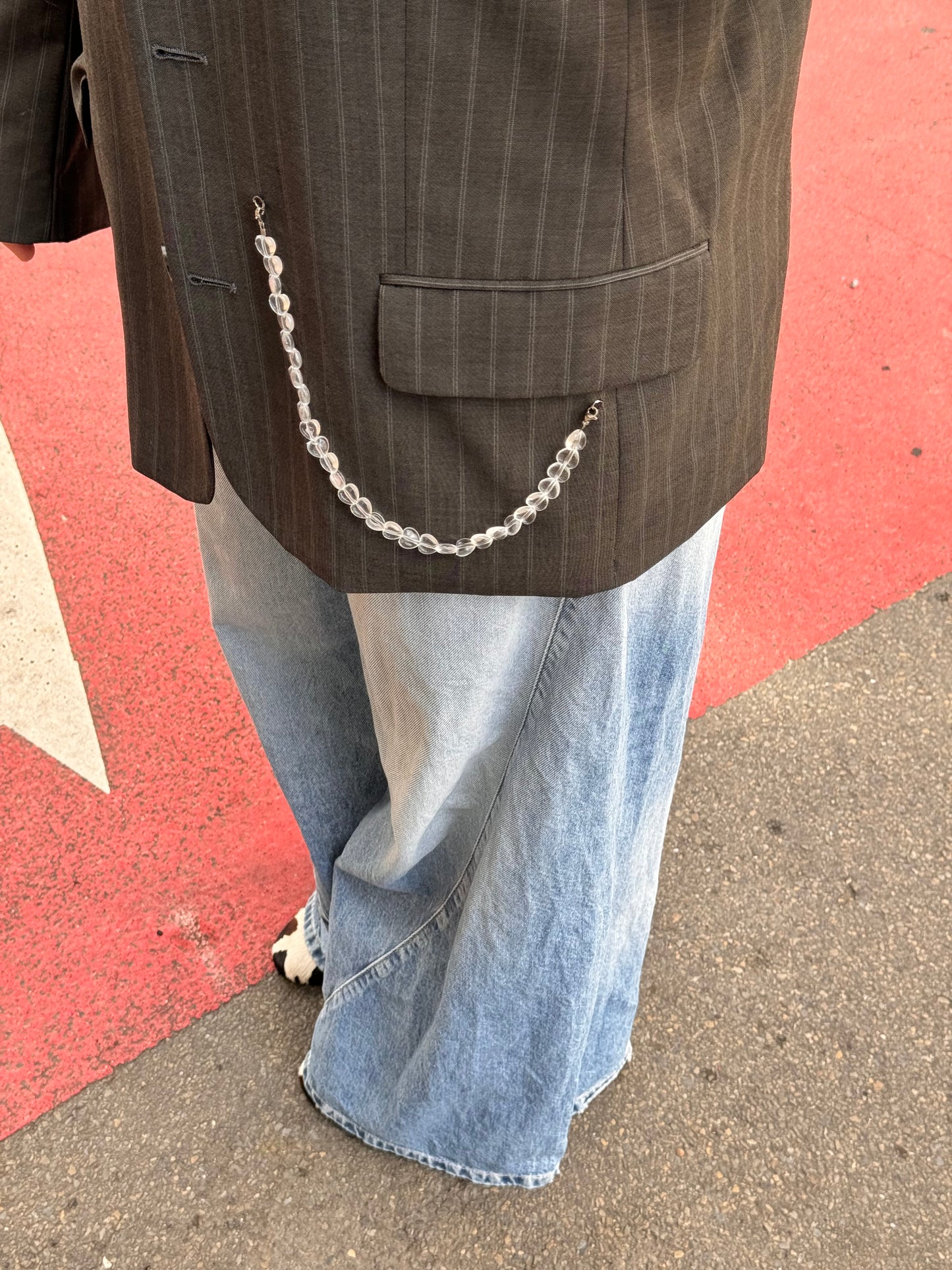 “LE COLLIER ASYMETRIQUE,, upcycled blazer
