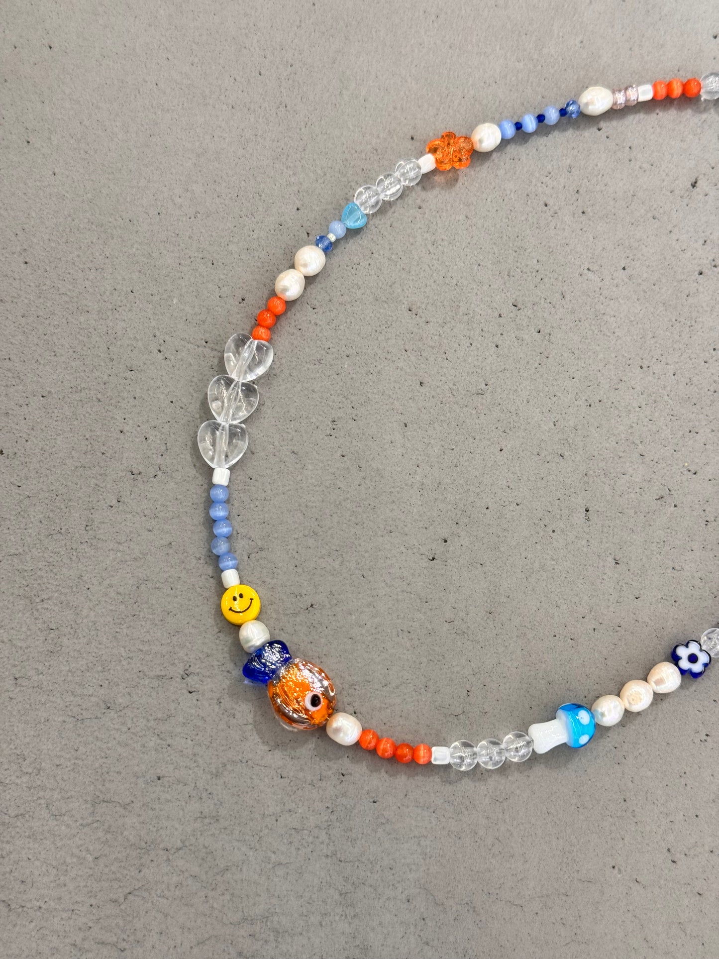 ORANGE FISH necklace