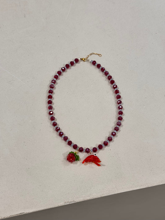 SHRIMPED STRAWBERRY NECKLACE