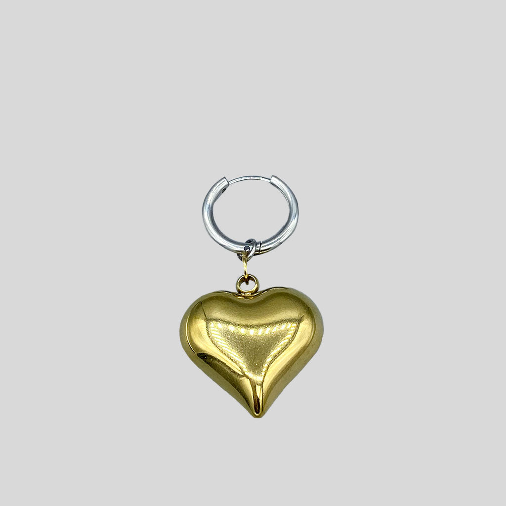 DUO CHUNKY HEART earring
