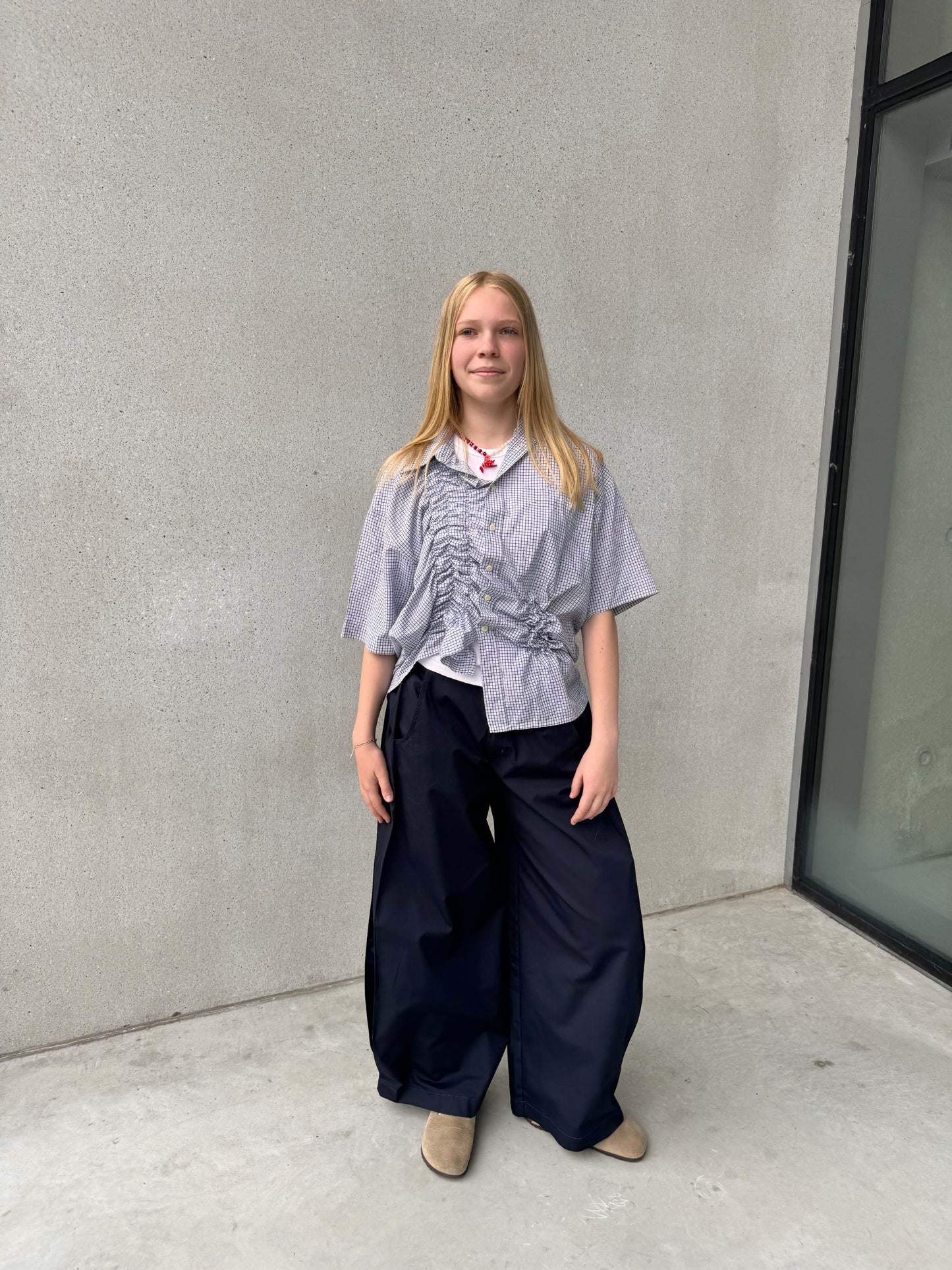 “SCRUNCHED,, upcycled shirt