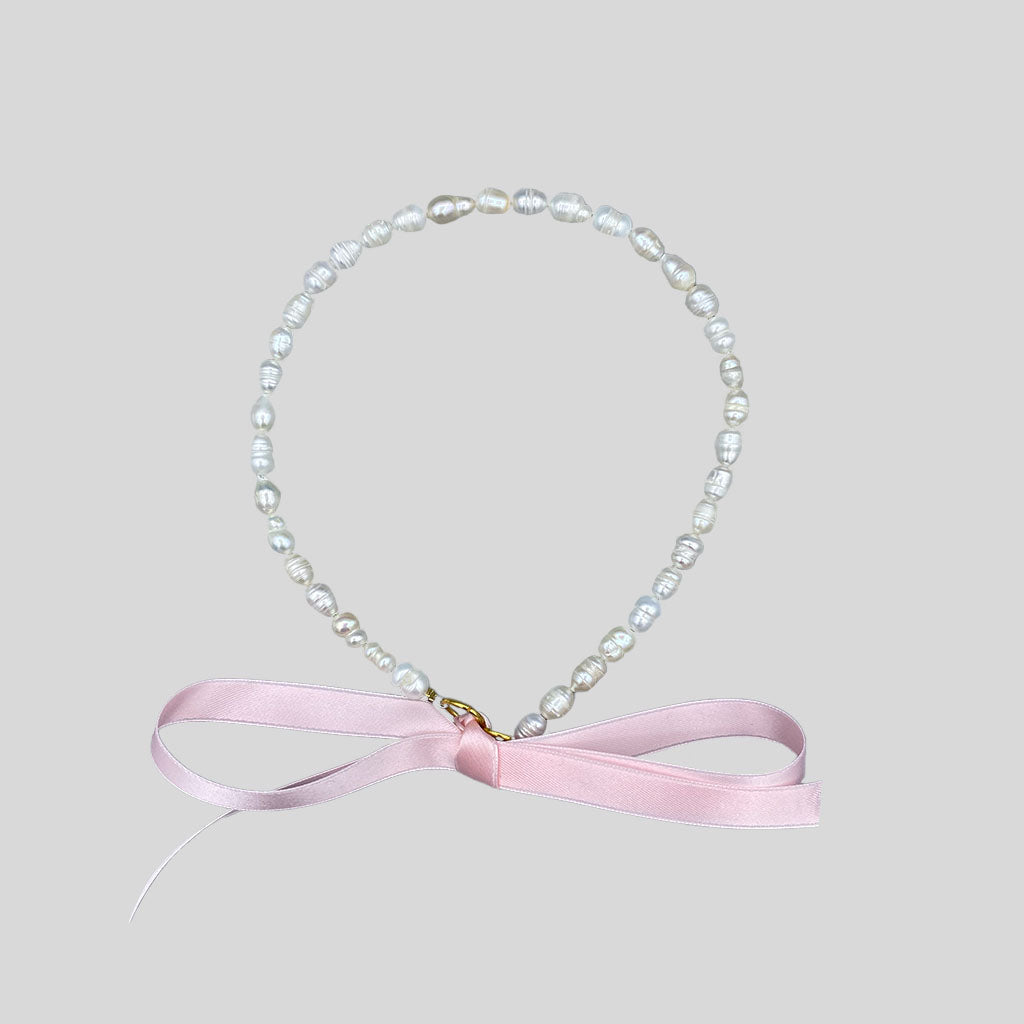 PINK BOW necklace