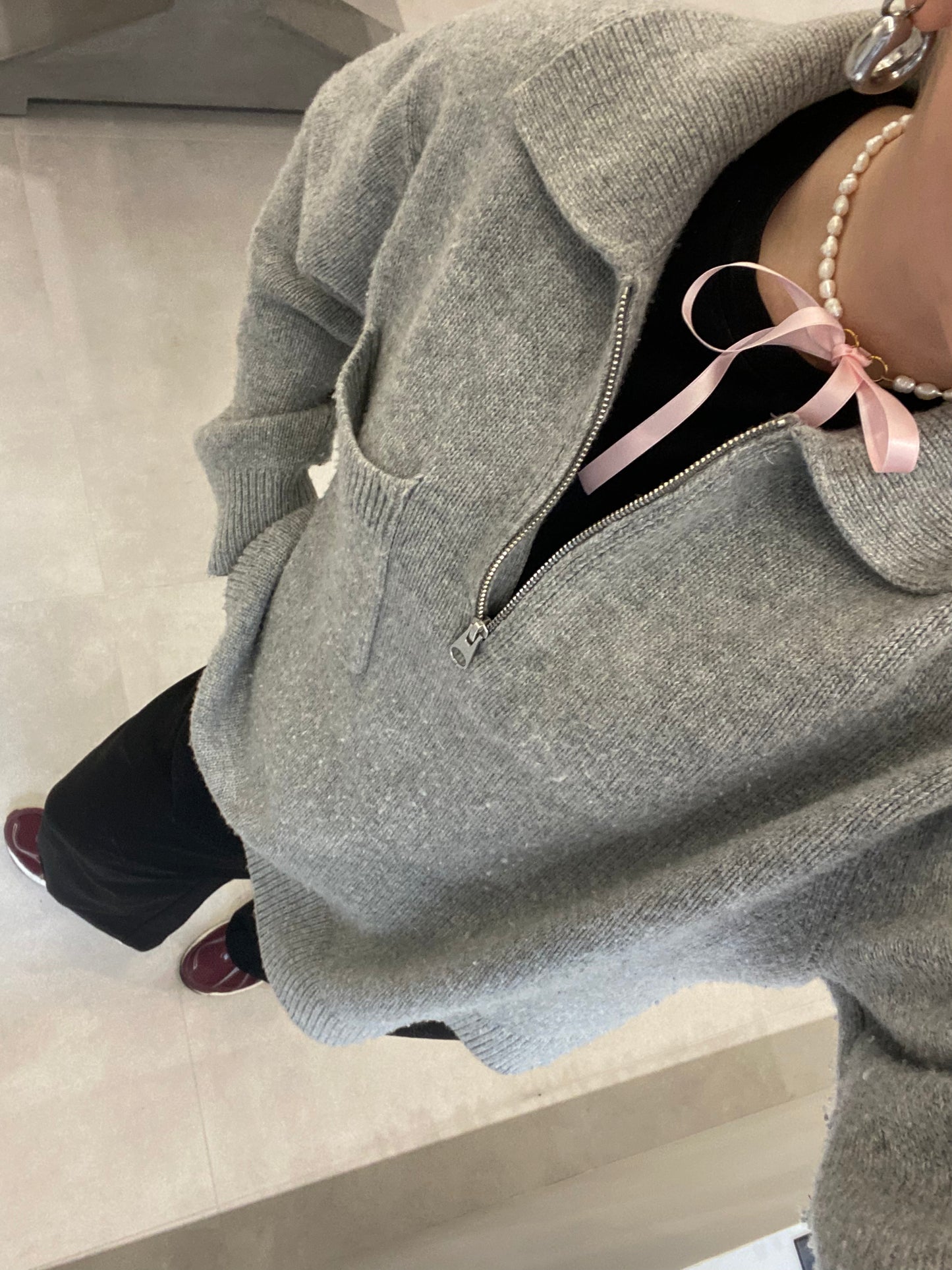 PINK BOW necklace