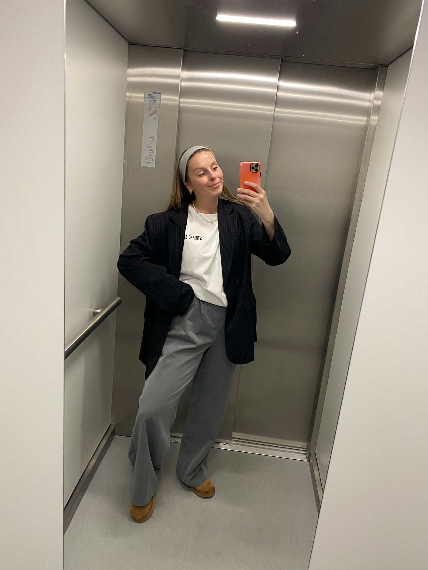 STRAIGHT LEG PANTS grey