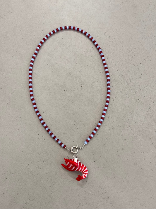RED X BLUE LOBSTER necklace