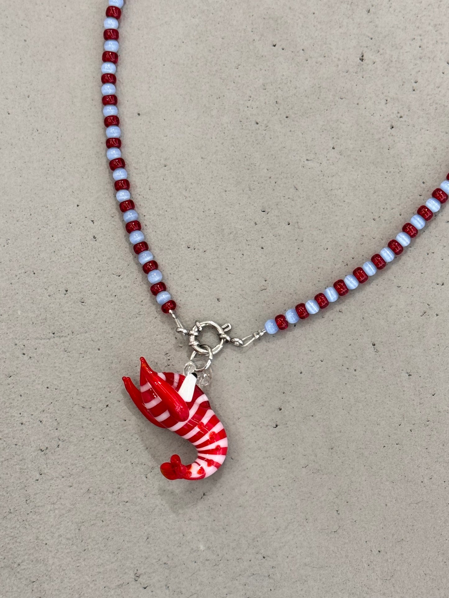 RED X BLUE LOBSTER necklace