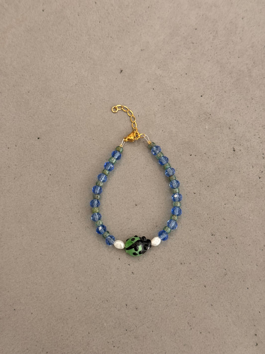 GREEN LADYBUG bracelet