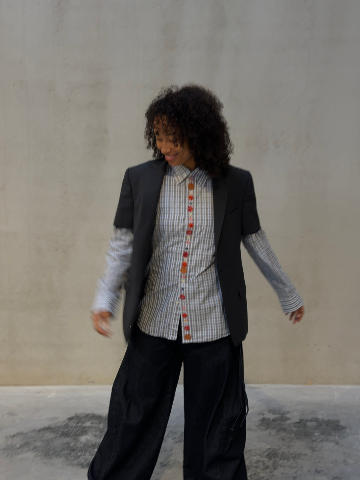 LA VESTE “À MANCHES COURTES” upcycled blazer