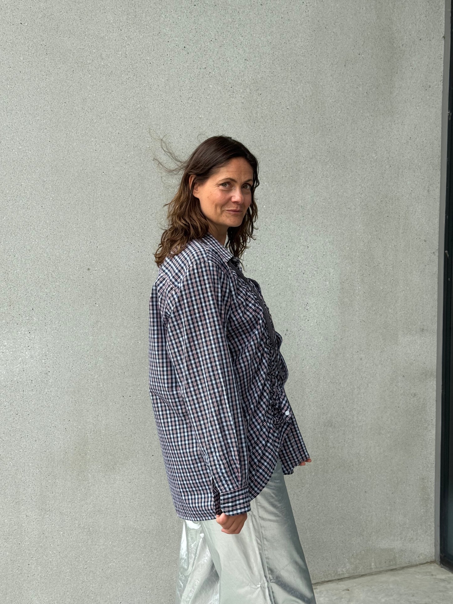 “SCRUNCHED,, upcycled shirt