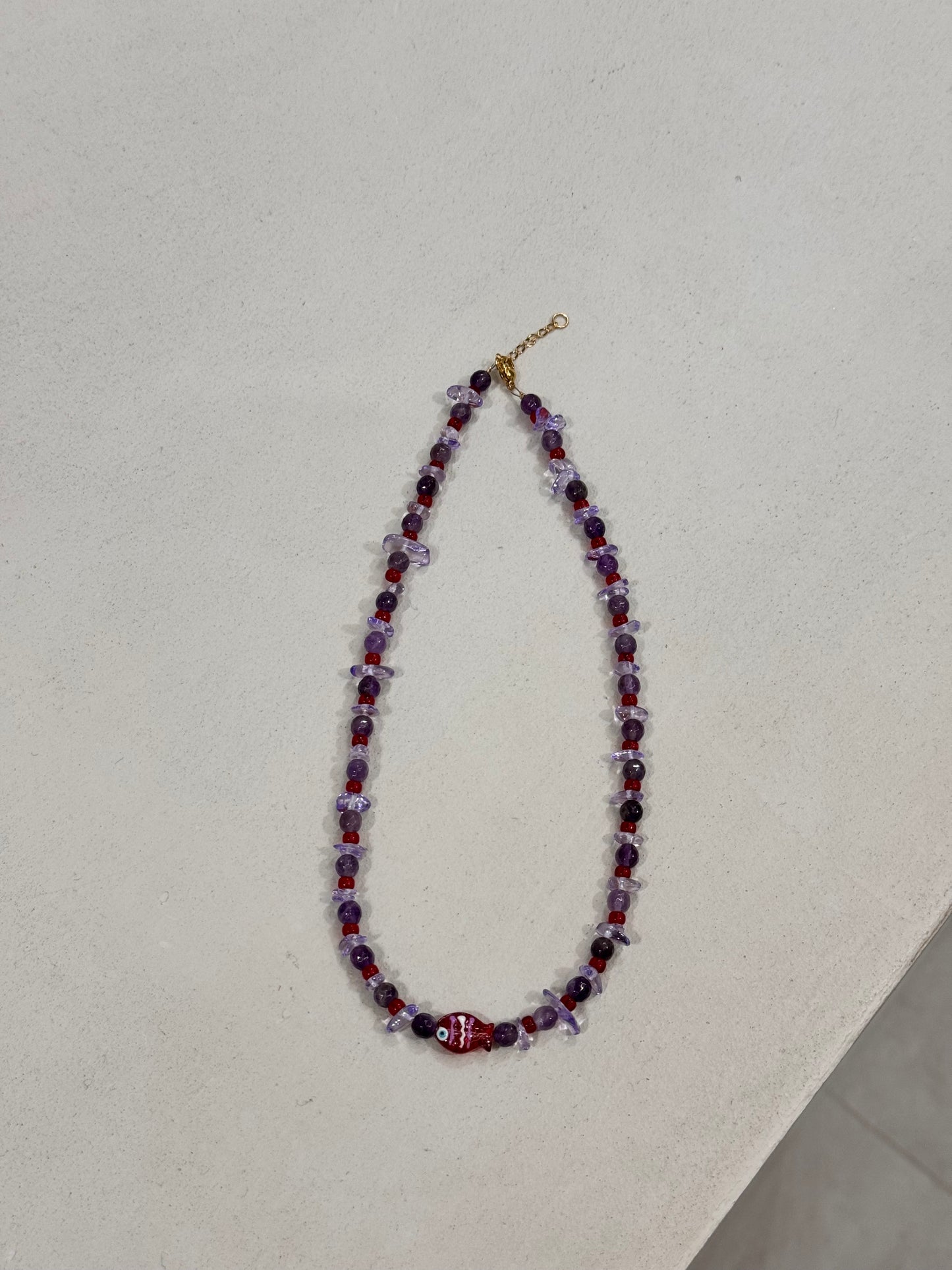 RED FISHY NECKLACE “jewelry kit,,