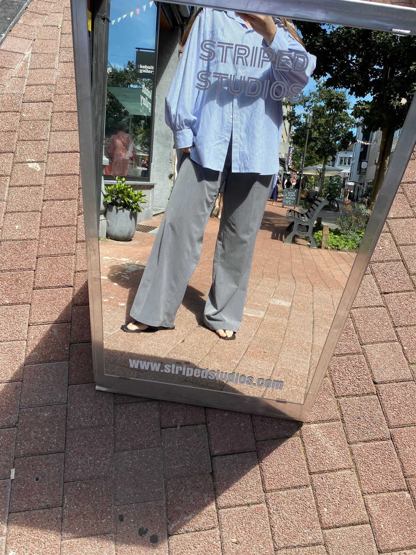 STRAIGHT LEG PANTS grey