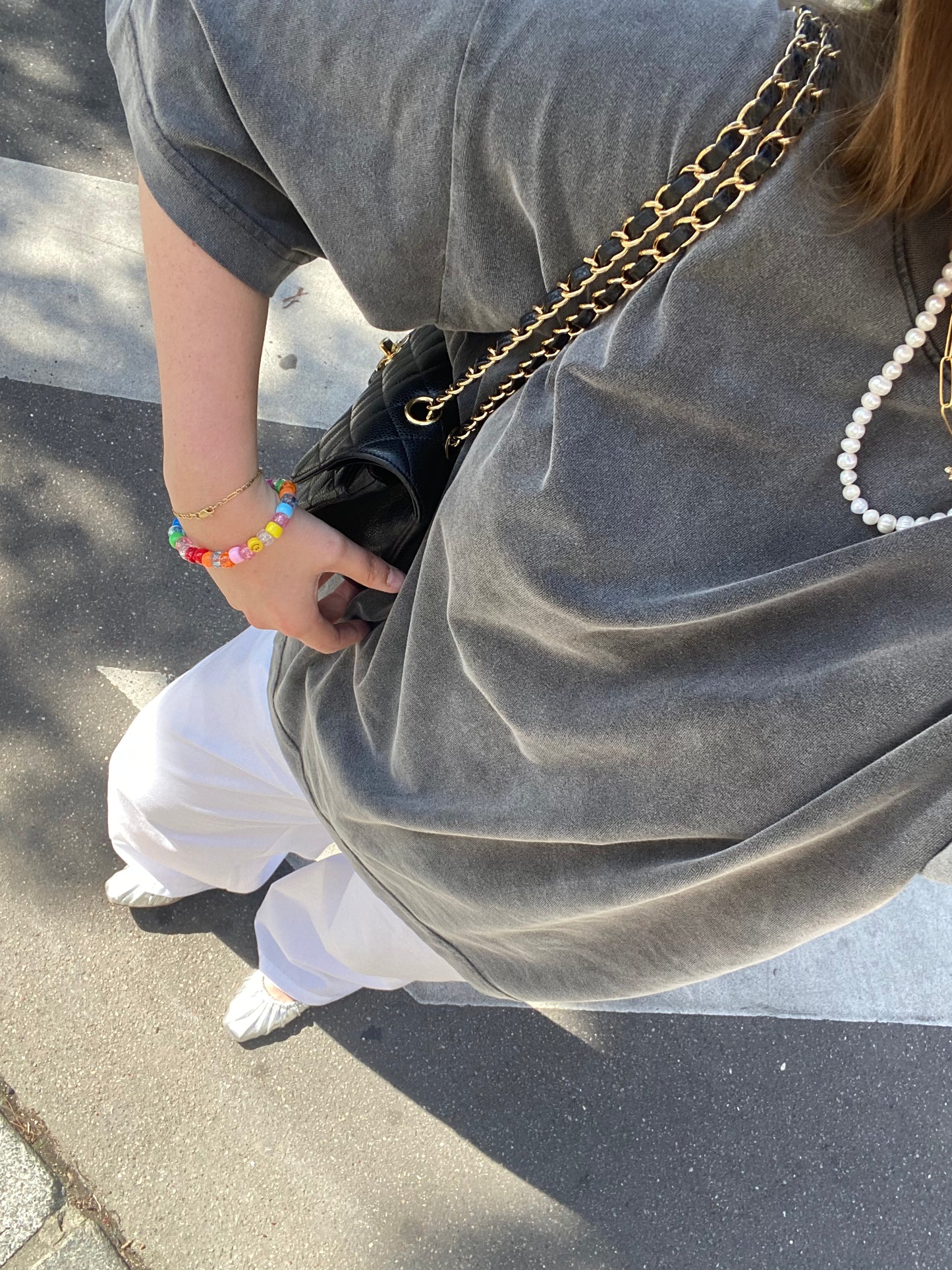 STRAIGHT LEG PANTS white