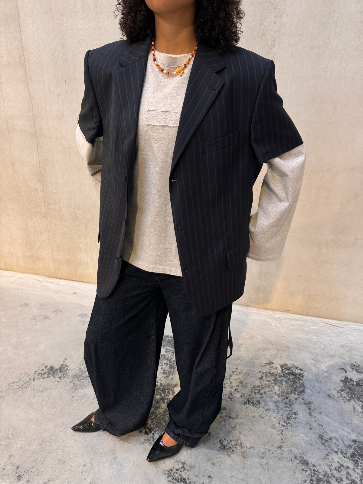 LA VESTE “À MANCHES COURTES” upcycled blazer