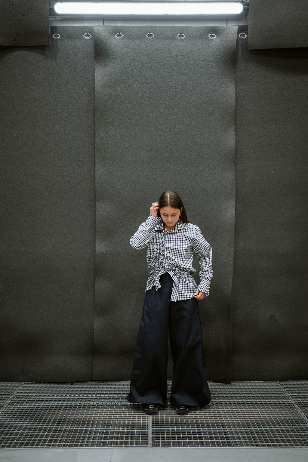 “SCRUNCHED,, upcycled shirt