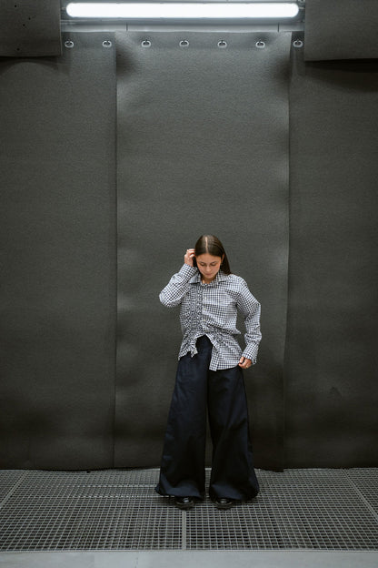 “SCRUNCHED,, upcycled shirt