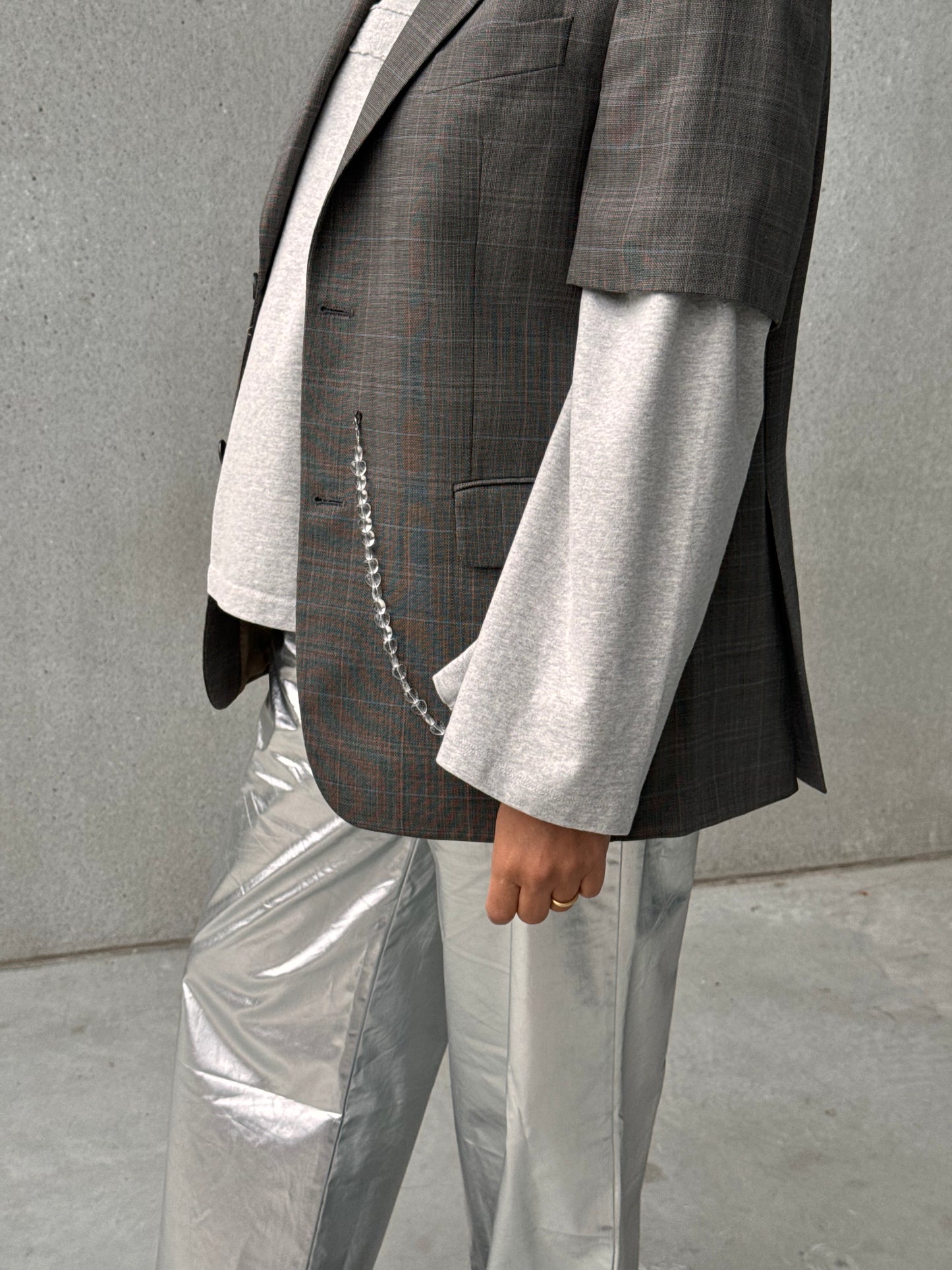 LA VESTE “À MANCHES COURTES” upcycled blazer