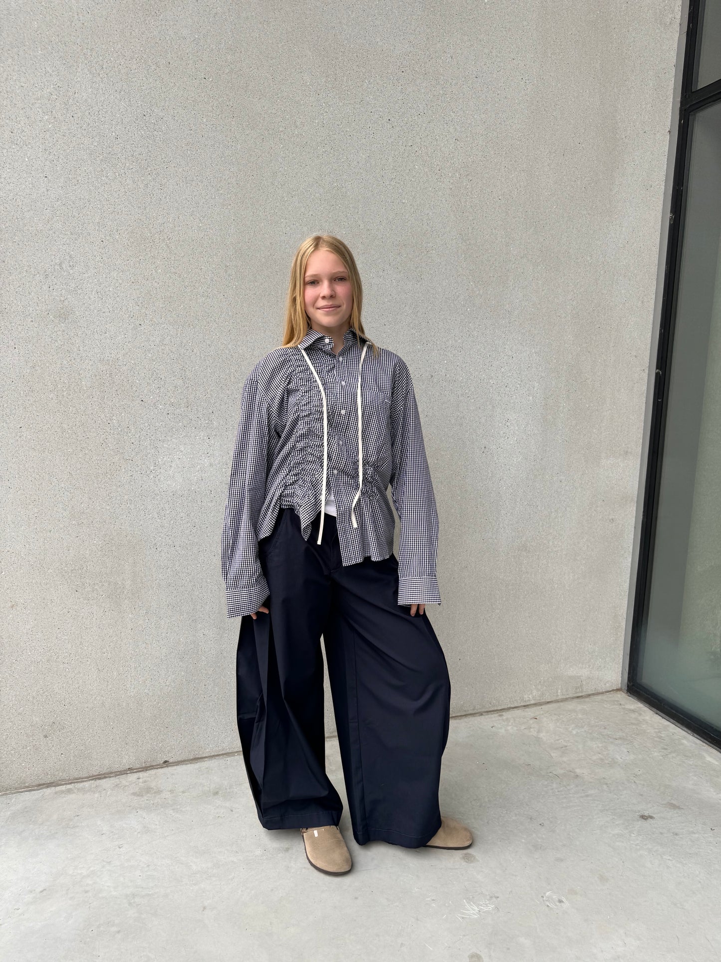 “SCRUNCHED,, upcycled shirt