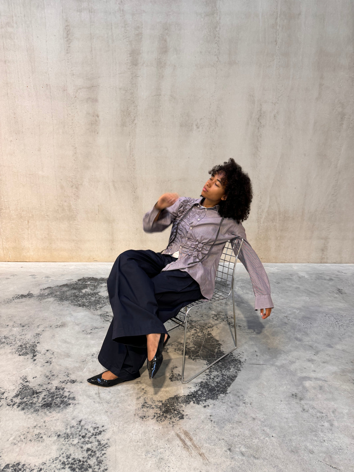 “SCRUNCHED,, upcycled shirt