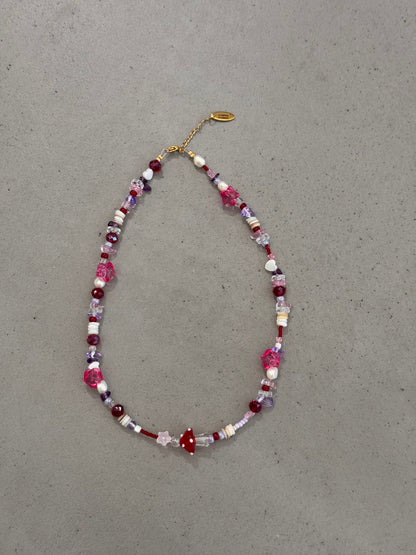 FUNKY PINK MUSHROOM necklace