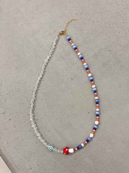 “RED MUSHROOM NECKLACE,, jewelry kit