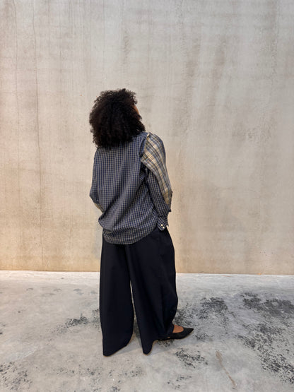 “DETACHABLE SLEEVE,, upcycled shirt