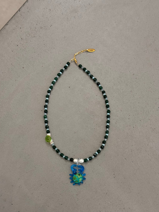 GREEN CRAB necklace