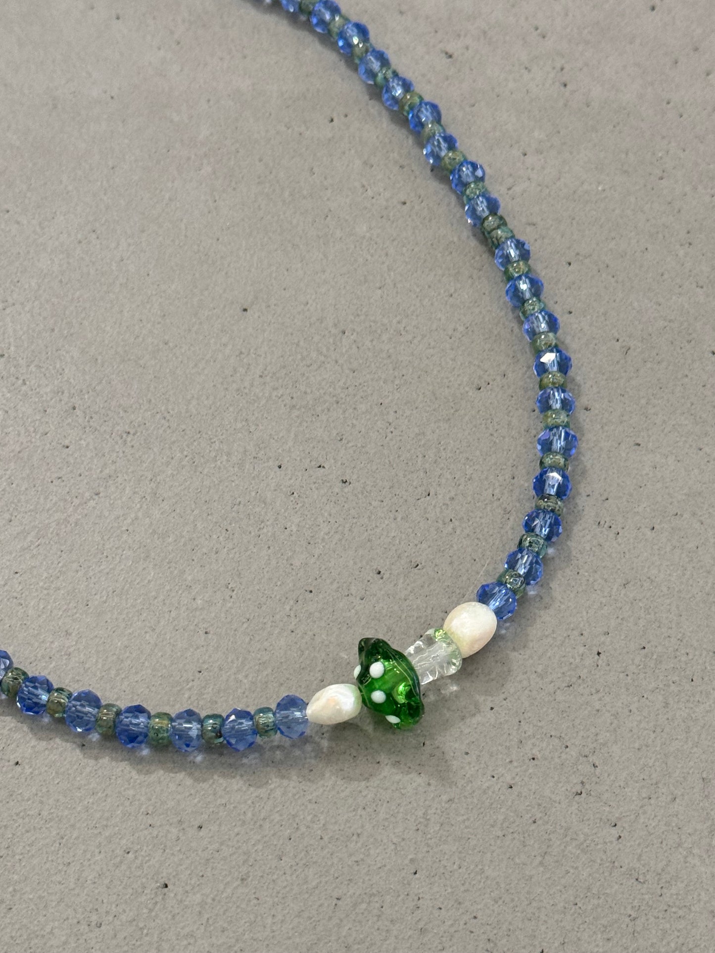 GREEN MUSHROOM necklace