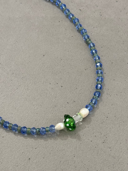 GREEN MUSHROOM necklace