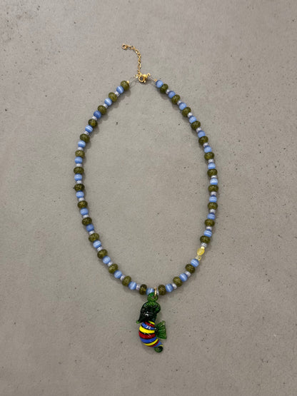 GREEN SEAHORSE necklace