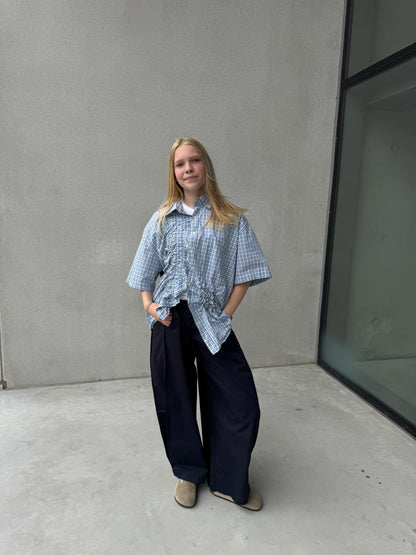 “SCRUNCHED,, upcycled shirt