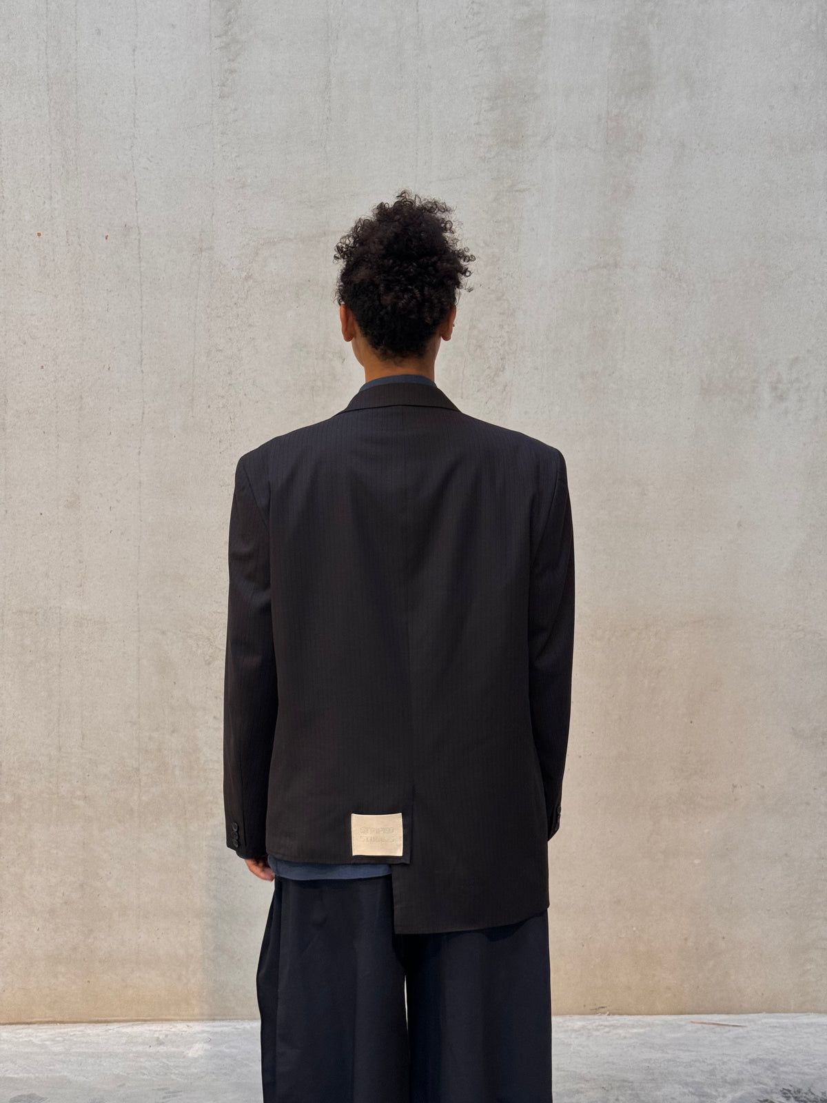 “DRAWSTRING,, upcycled blazer
