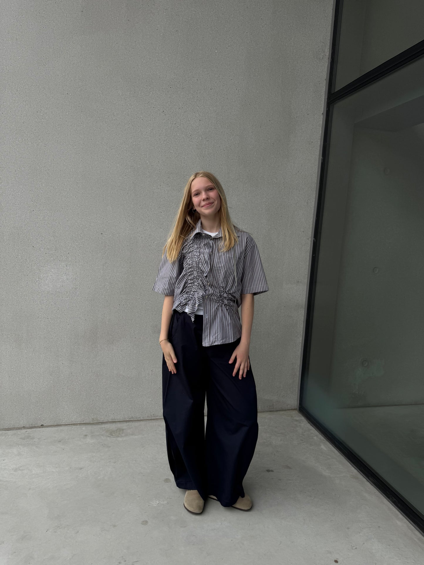 “SCRUNCHED,, upcycled shirt