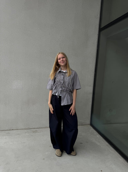 “SCRUNCHED,, upcycled shirt