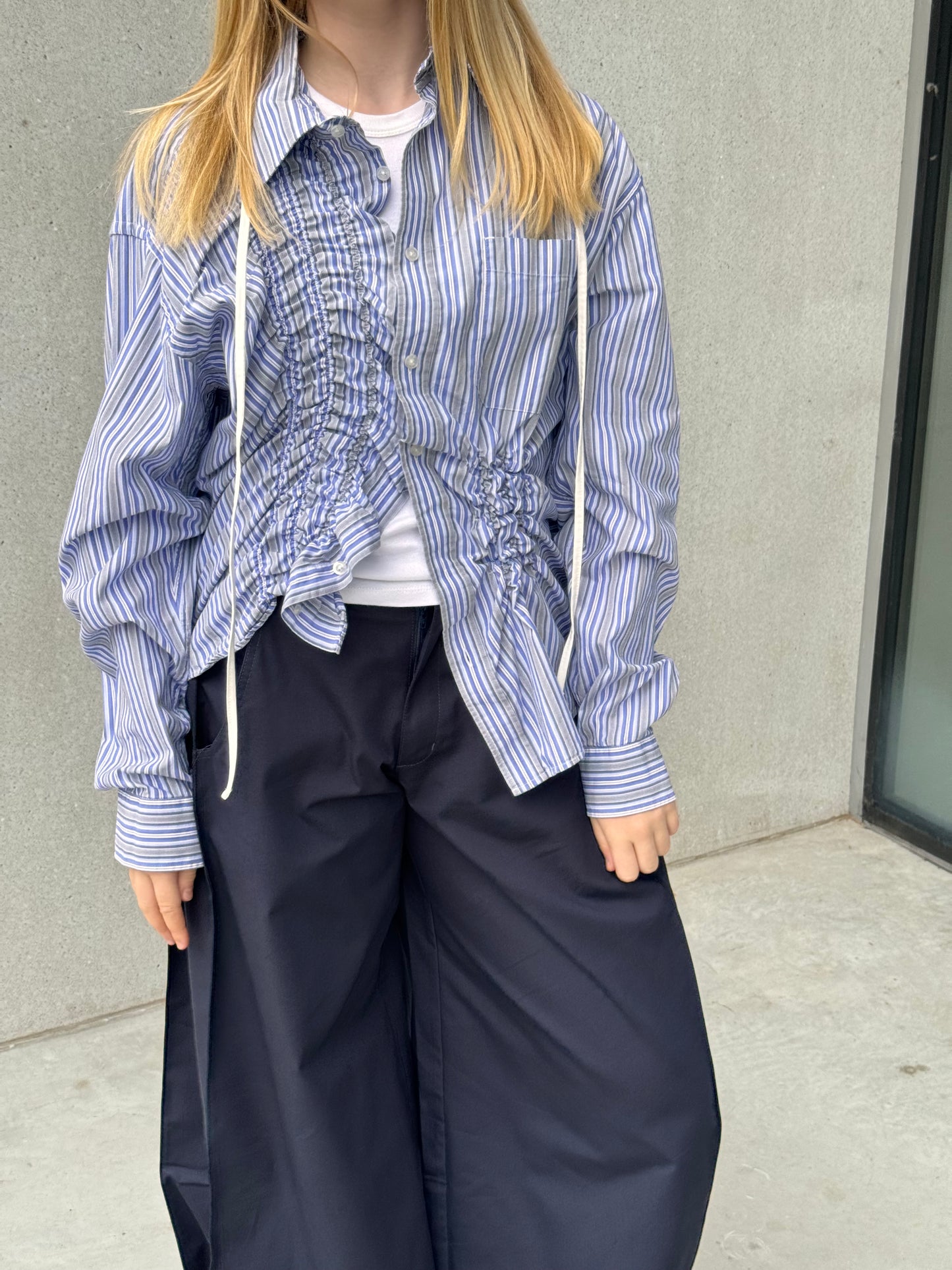 “SCRUNCHED,, upcycled shirt