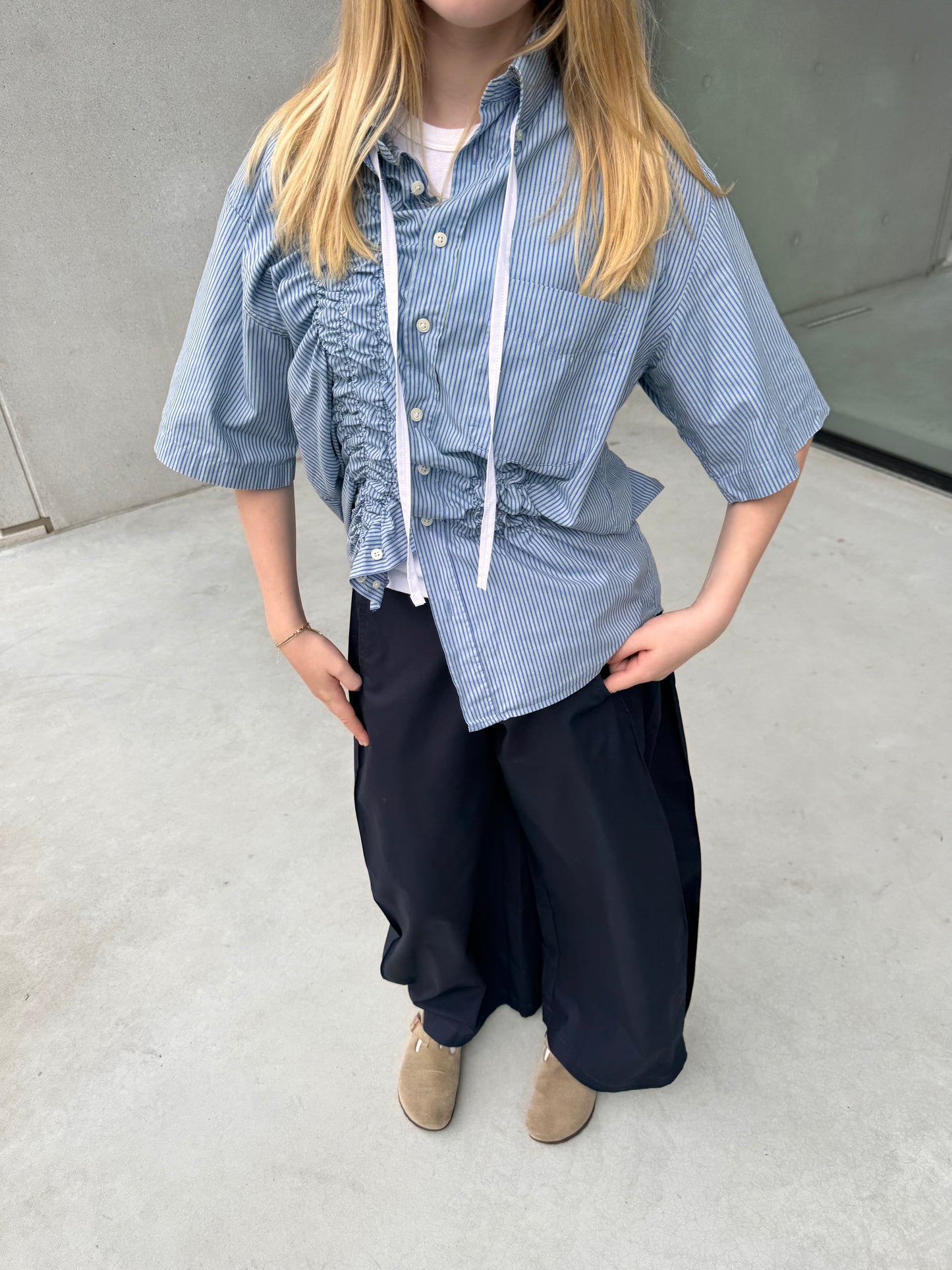 “SCRUNCHED,, upcycled shirt