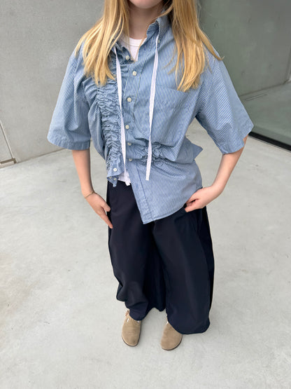 “SCRUNCHED,, upcycled shirt