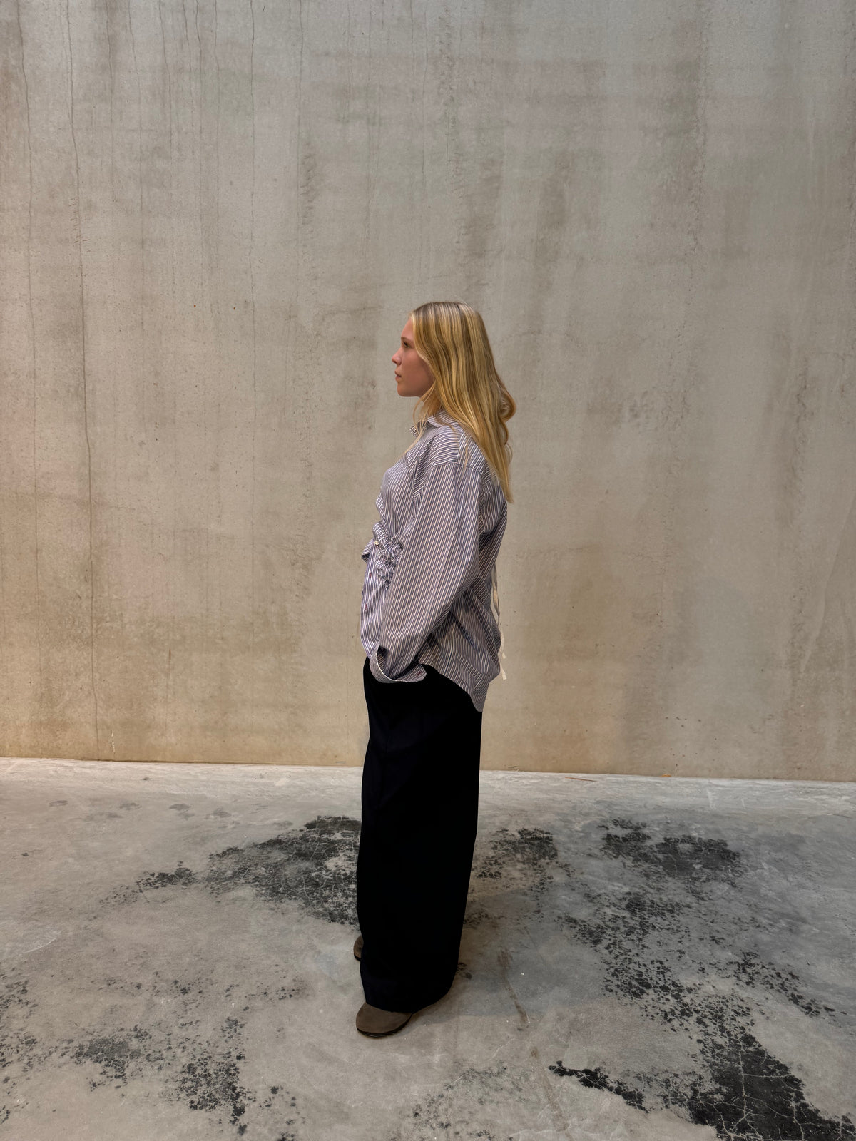“SCRUNCHED,, upcycled shirt