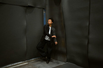 “LA VESTE ASYMETRIQUE,, upcycled blazer