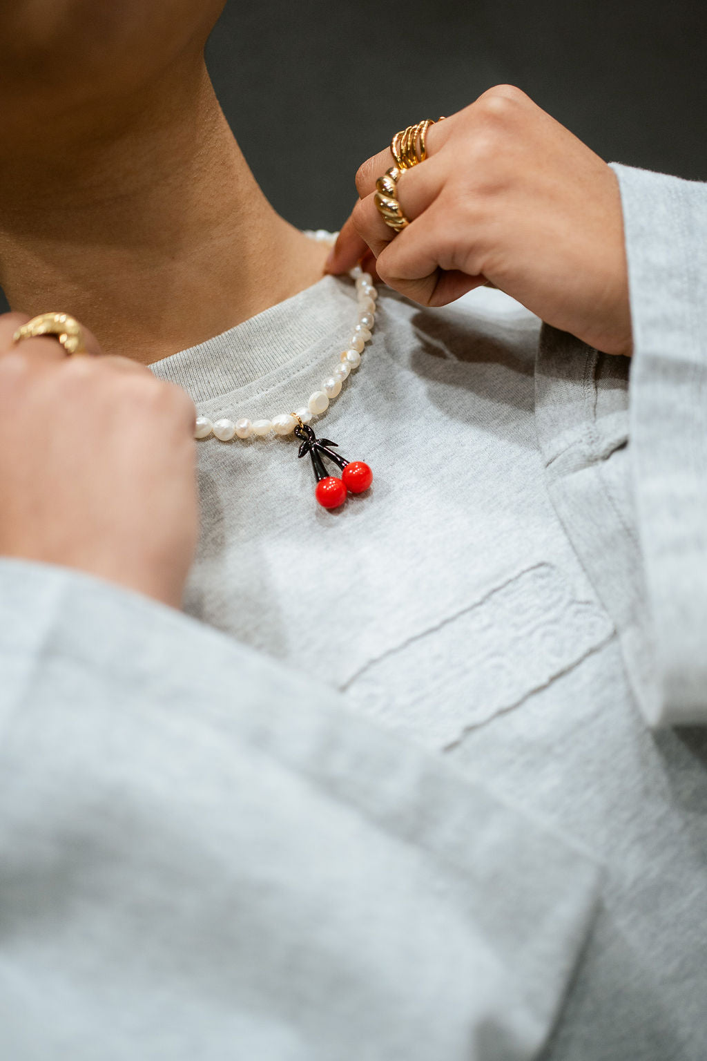 PEARLY CHERRY necklace