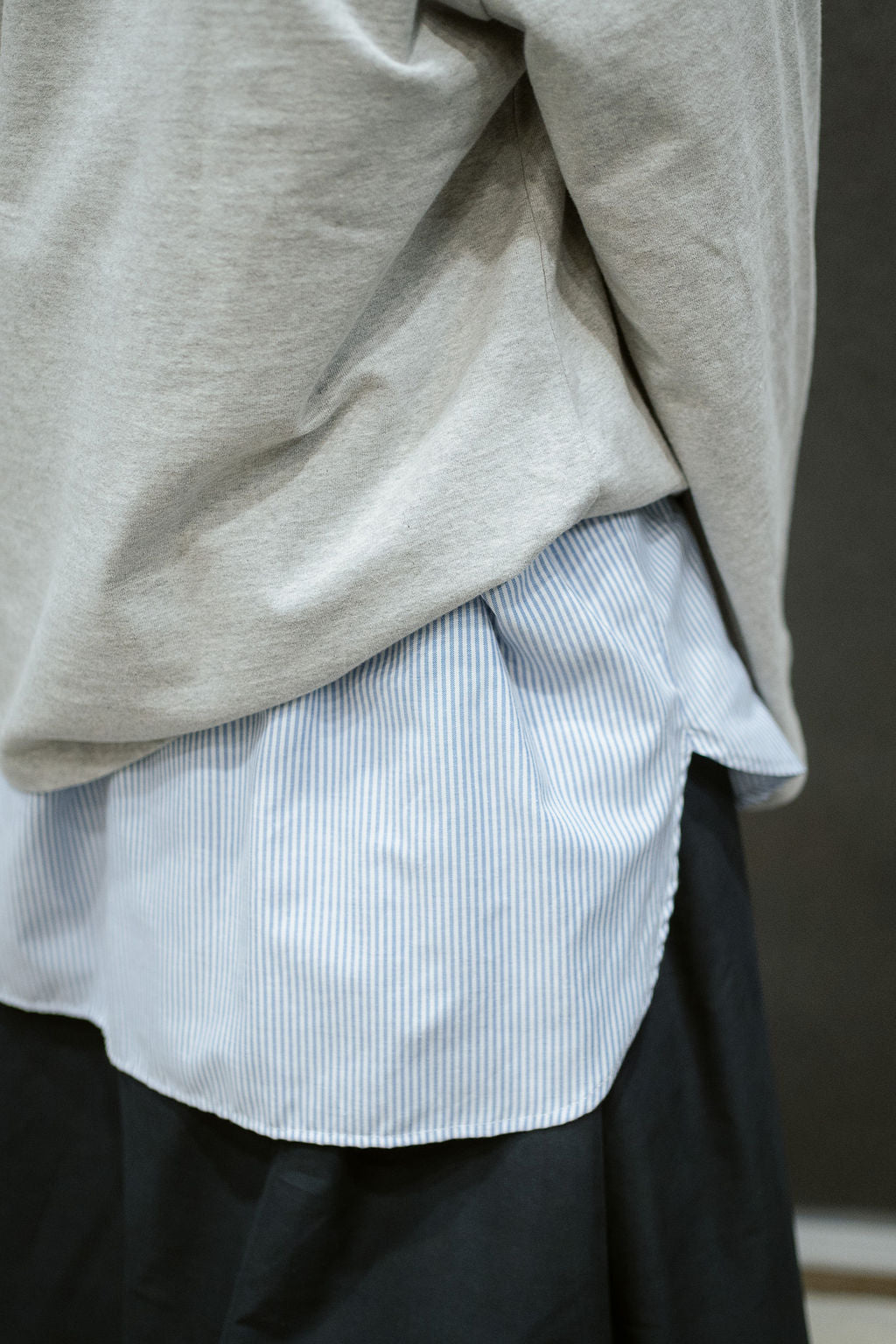 OVERSIZED STRIPED SHIRT blue
