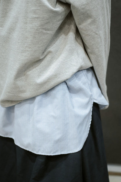 OVERSIZED STRIPED SHIRT blue