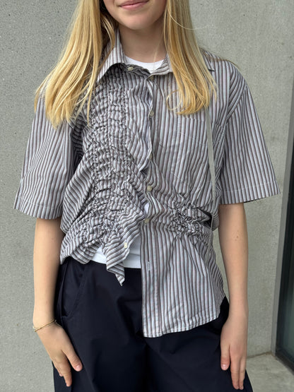 “SCRUNCHED,, upcycled shirt