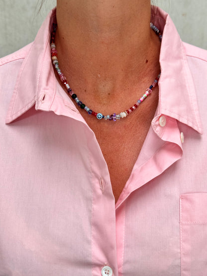 MIXED SMILEY necklace