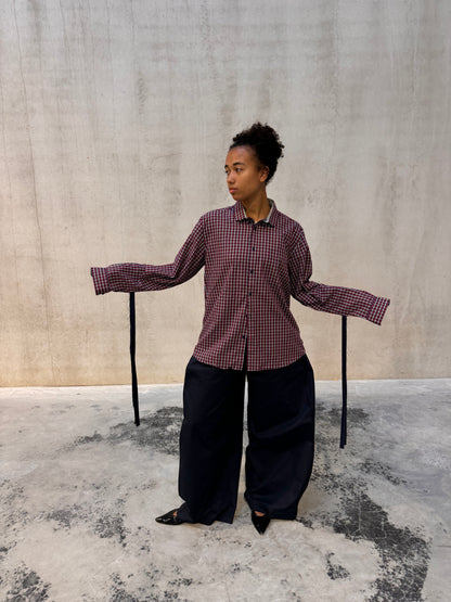“DRAWSTRING,, upcycled shirt