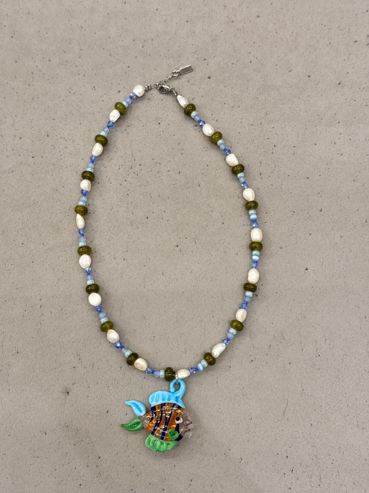 GREEN FISH necklace
