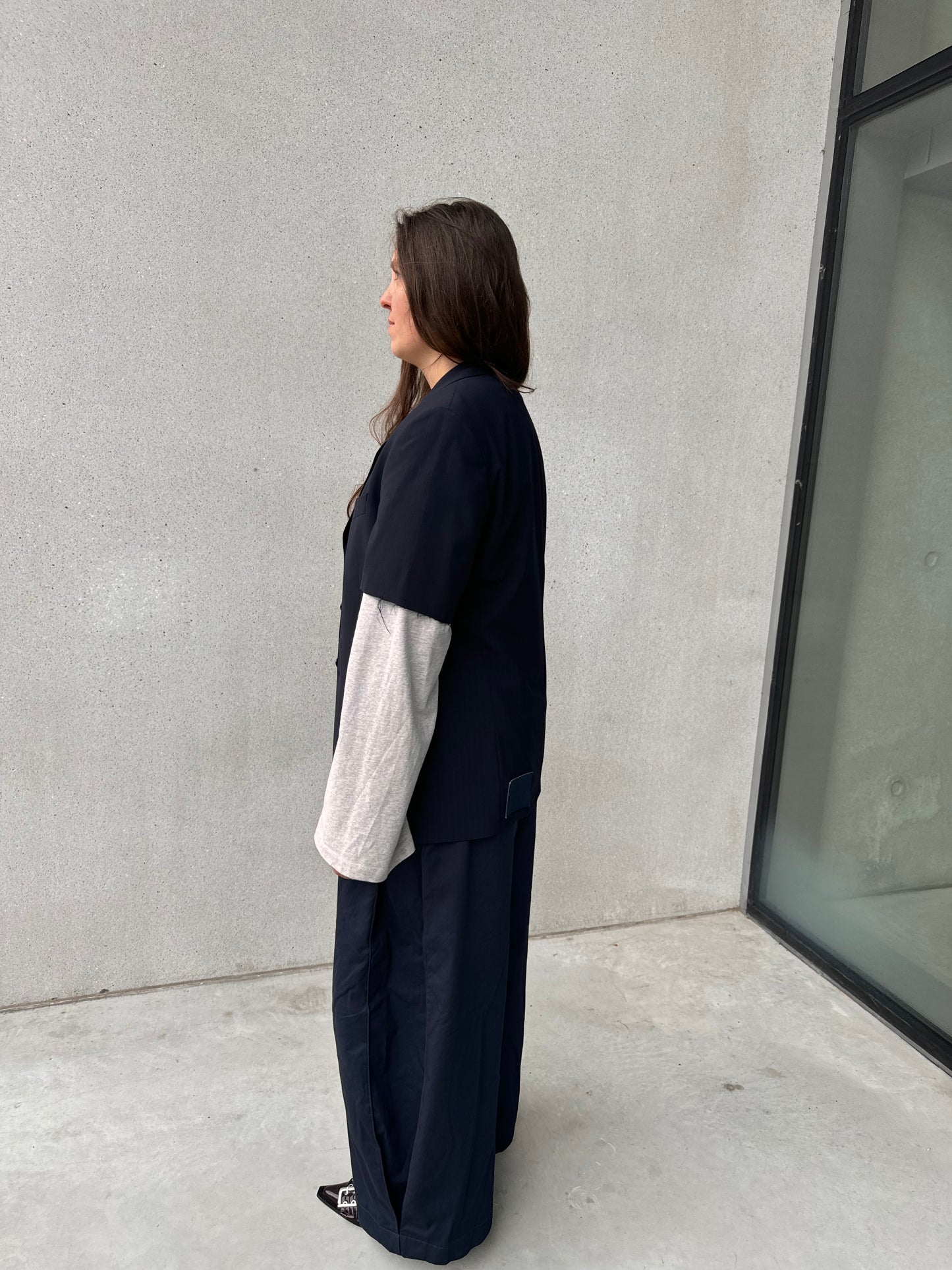 LA VESTE “À MANCHES COURTES” upcycled blazer