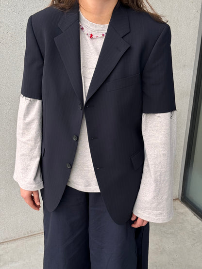 LA VESTE “À MANCHES COURTES” upcycled blazer