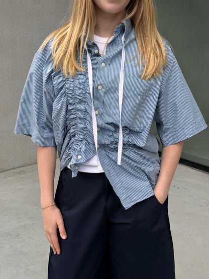 “SCRUNCHED,, upcycled shirt
