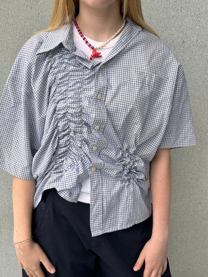 “SCRUNCHED,, upcycled shirt