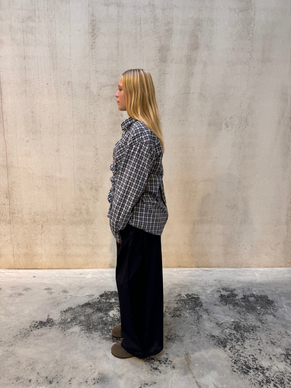 “SCRUNCHED,, upcycled shirt